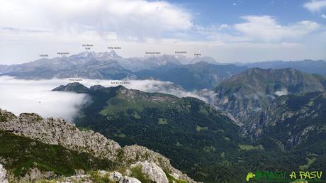 Vista de los Picos de Europa desde el Pico Zorru