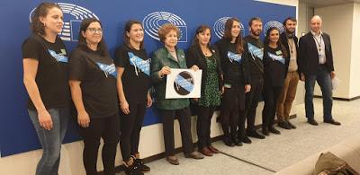 Enfermeiras eventuais en loita recibidas en Bruselas. Enfermeiras eventuais en loita recibidas en Bruselas.