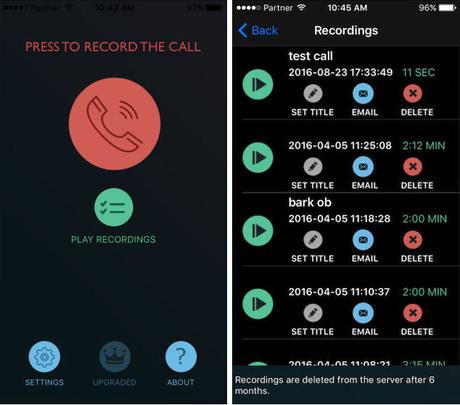 Las 10 mejores aplicaciones de Grabación de llamadas para iPhone