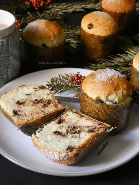 Mini Panettones con pepitas de Chocolate