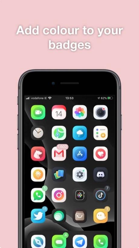 Colorea las insignias de notificación de tu iPhone gratis con Pastel