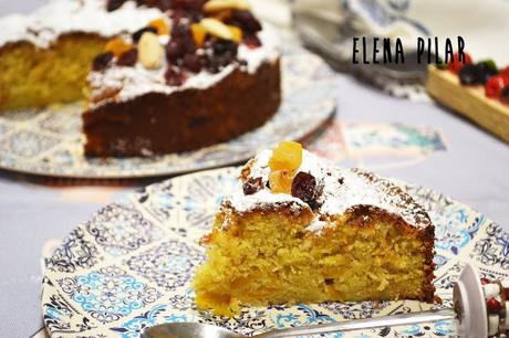 Pastel de mango y almendra