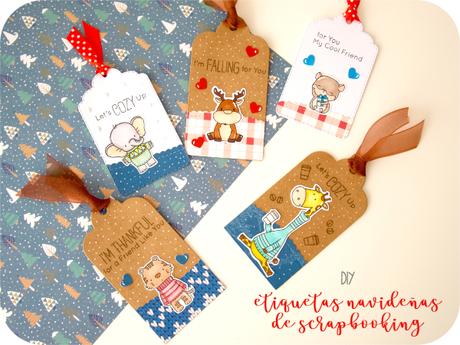 DIY: Etiquetas navideñas de scrapbooking