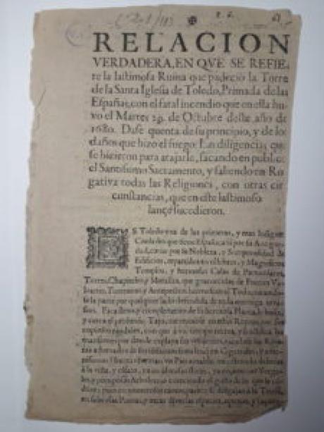 29 de octubre de 1680: Incendio en la Catedral de Toledo