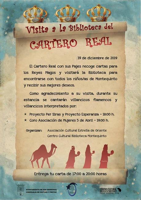 Visita del Cartero Real y sus Pajes a la Biblioteca Montequinto Visita del Cartero Real y sus Pajes a la Biblioteca Montequinto