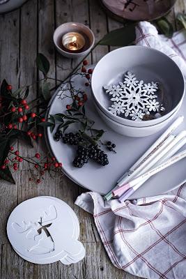 Personalizar la vajilla básica de ikea con rotuladores. Ideas creativas para hacer con niños en navidad