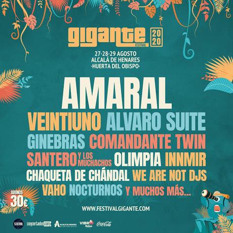 El Festival Gigante se muda a Alcalá de Henares y anuncia a Amaral, Veintiuno, Álvaro Suite, Comandante Twin, Santero y Los Muchachos... El Festival Gigante se muda a Alcalá de Henares y anuncia a Amaral, Veintiuno, Álvaro Suite, Comandante Twin, Santero y Los Muchachos...