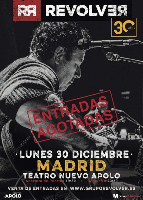 TODO VENDIDO PARA EL CONCIERTO QUE INAUGURA LA GIRA 30 ANIVERSARIO DE REVOLVER