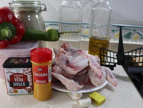 Ingredientes para hacer arroz con pollo en Mambo