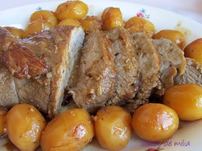 Ternera asada con patatitas en cazuela Ternera asada con patatitas en cazuela