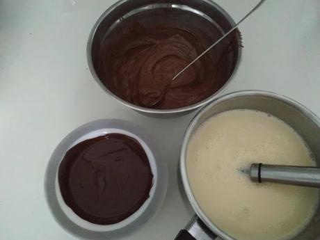 mousse de dos chocolates