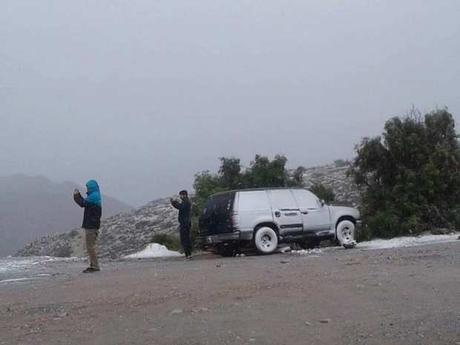 Cae nevada en Real de Catorce y se viste de blanco