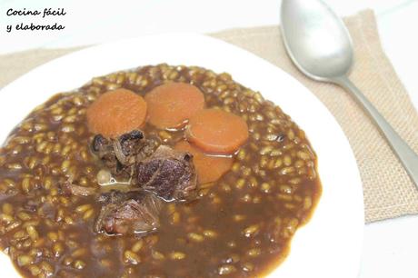 ARROZ MELOSO CON CARRILLERAS Y ZANAHORIAS