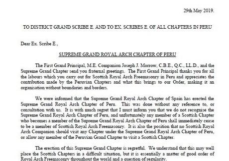 Escocia podría quitar hoy el reconocimiento al Arco Real de la Gran logia de España
