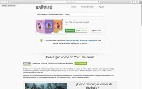 Cómo descargar videos de YouTube gratis: SaveFrom - Paperblog