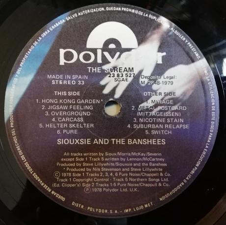 Siouxsie And The Banshees - The Scream Lp 1979 (1978)