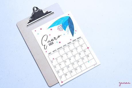 Freebie: Calendario Enero