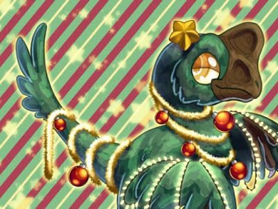 Los dinosaurios navideños de Ian Haramaki