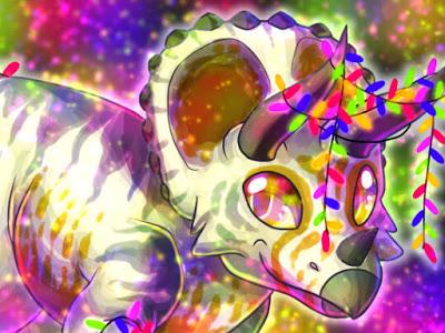 Los dinosaurios navideños de Ian Haramaki