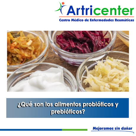 Artricenter: ¿Qué son los alimentos probióticos y prebióticos?