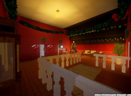 Casa nórdica navideña con interiores por Minecrafteate.