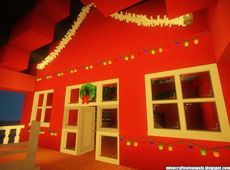 Casa nórdica navideña con interiores por Minecrafteate. Casa nórdica navideña con interiores por Minecrafteate.