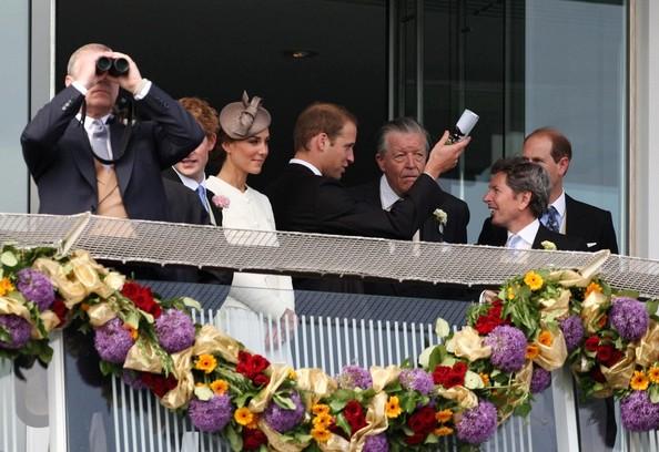 Prince Harry shows visible excitement as he watches the 2011 Epsom Derby at Epsom Downs Racecourse.