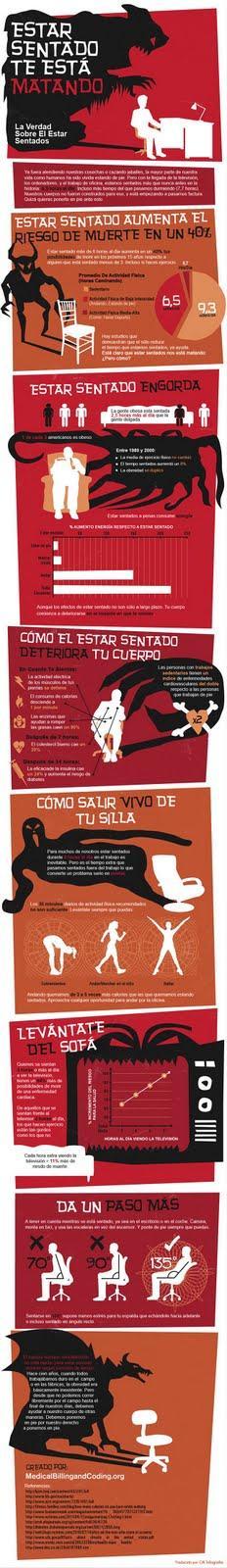 Pasar mucho tiempo sentado reduce tu tiempo de vida [Infografía]