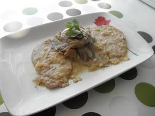 Cinta de lomo en salsa de setas