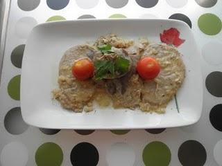 Cinta de lomo en salsa de setas