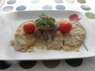 Cinta de lomo en salsa de setas