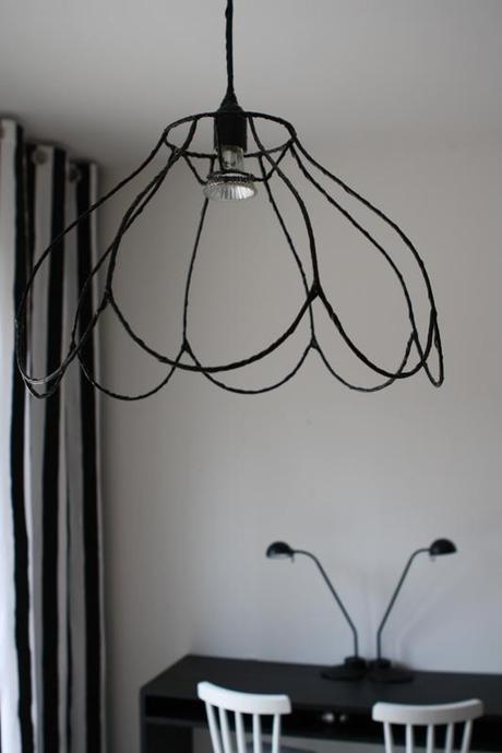 Antes y después de la estructura de una lámpara