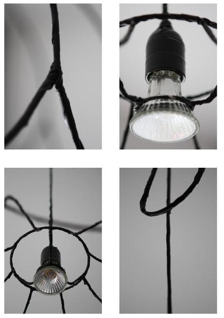 Antes y después de la estructura de una lámpara