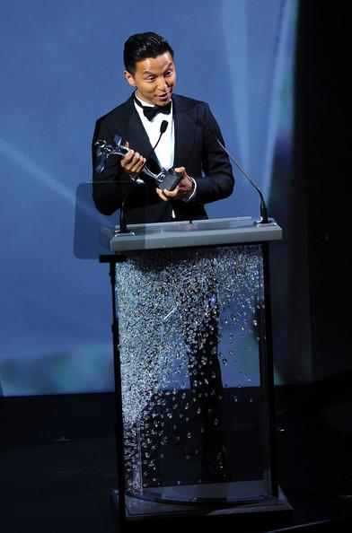 Swarovski Award for Womenswear winner Prabal Gurung speaks on stage during the 2011 CFDA Fashion Awards at Alice Tully Hall, Lincoln Center on June 6, 2011 in New York City.