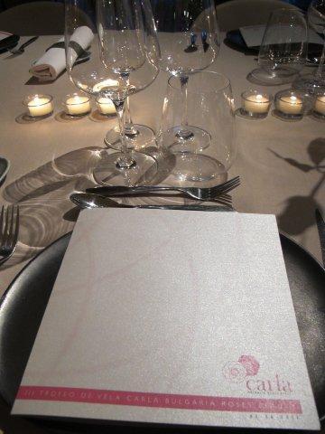 Menú de la Cena en el Hotel Guitart
