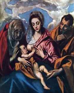 La lactancia materna en el arte | Sagrada Familia con Santa Ana