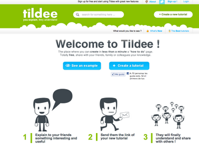 Tildee: servicio para crear tutoriales Tildee: servicio para crear tutoriales