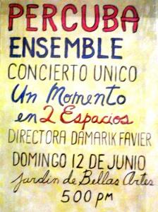 Proyecto musical Percuba Ensemble de concierto en Bellas Artes
