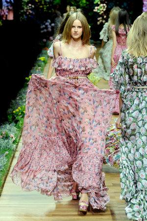 D&G Spring 2011 Flower-Print Maxi Dress Profile Photo