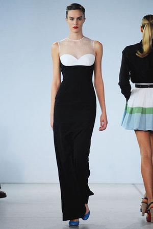 Jonathan Saunders Spring 2011 RTW Net Overlay Monochrome Dress Profile Photo