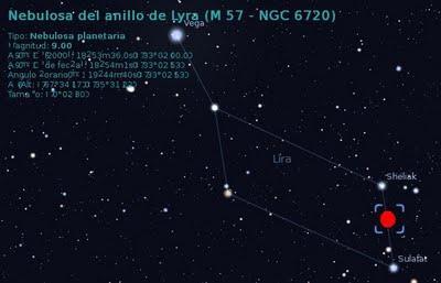 como encontrar la nebulosa del anillo