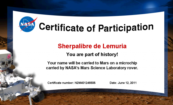 ¡Sherpalibre de Lemuria llegará a Marte!