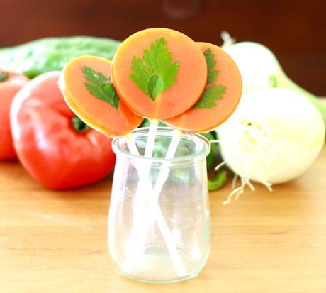 Piruletas de gazpacho - Recetas de cocina RECETASonline