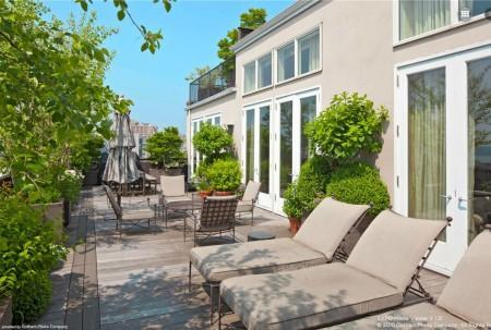 terraza con piscina muebles de terraza muebles de lujo loft duplex en nueva york duplex condominium penthouse nyc diseño de interiores decoración de interiores biblioteca en casa atico en nyc apartamento en new york de lujo 