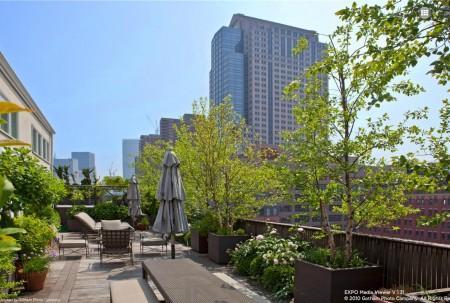 terraza con piscina muebles de terraza muebles de lujo loft duplex en nueva york duplex condominium penthouse nyc diseño de interiores decoración de interiores biblioteca en casa atico en nyc apartamento en new york de lujo 