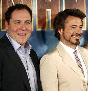 Jon Favreau y Robert Downey Jr.