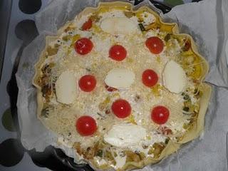 Quiche de calabacines al aroma de orégano  y albahaca