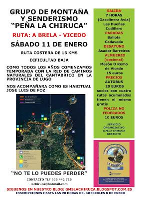 1ª RUTA 2020 A BRELA - VICEDO (LUGO) 1ª RUTA 2020 A BRELA - VICEDO (LUGO)