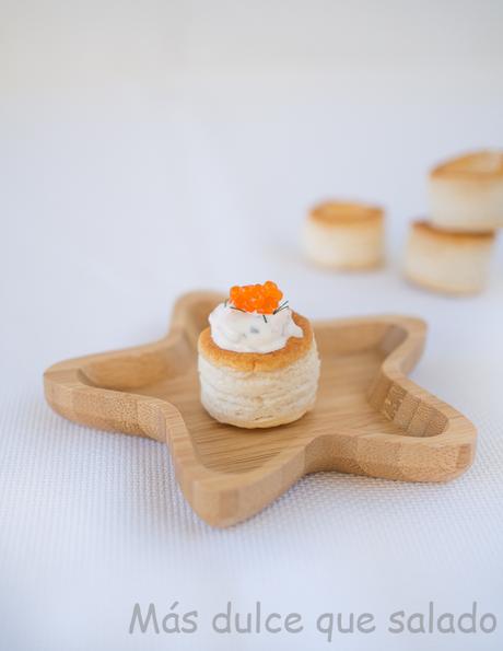 Crema de salmón. Perfecta para tartaletas, volován o para untar. Aperitivo de Naviadad