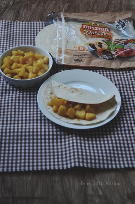 Crepes de dulce de leche rellenos de manzana caramelizada con Degustabox